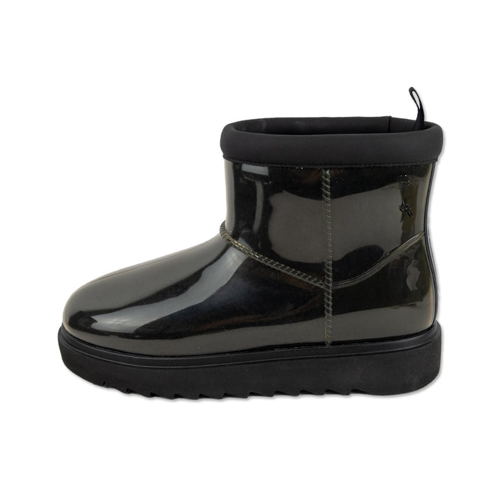 Koolaburra by Ugg Green Rubber Boots with Faux Fur Lining