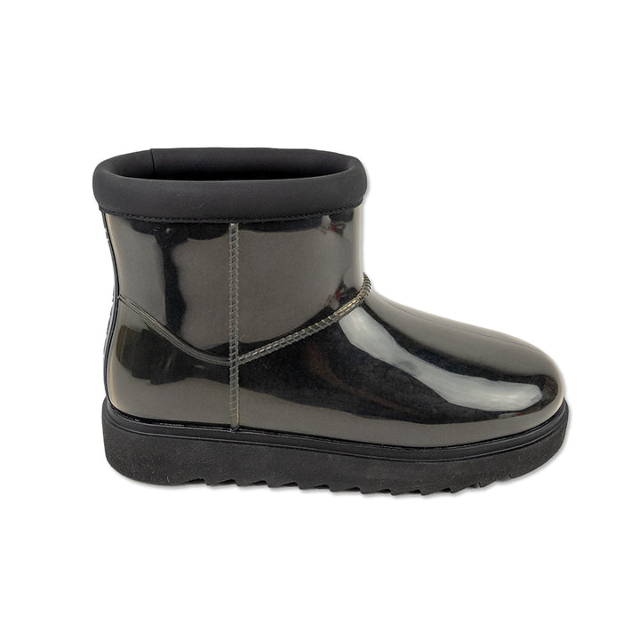 Koolaburra by Ugg Green Rubber Boots with Faux Fur Lining