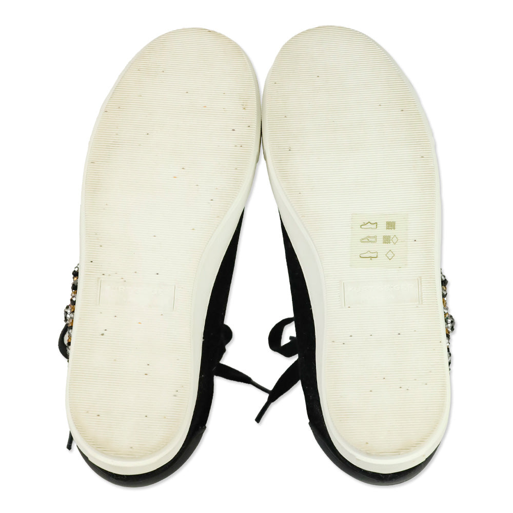 Kurt Geiger London Black Suede Black Laney Eye Sneaker