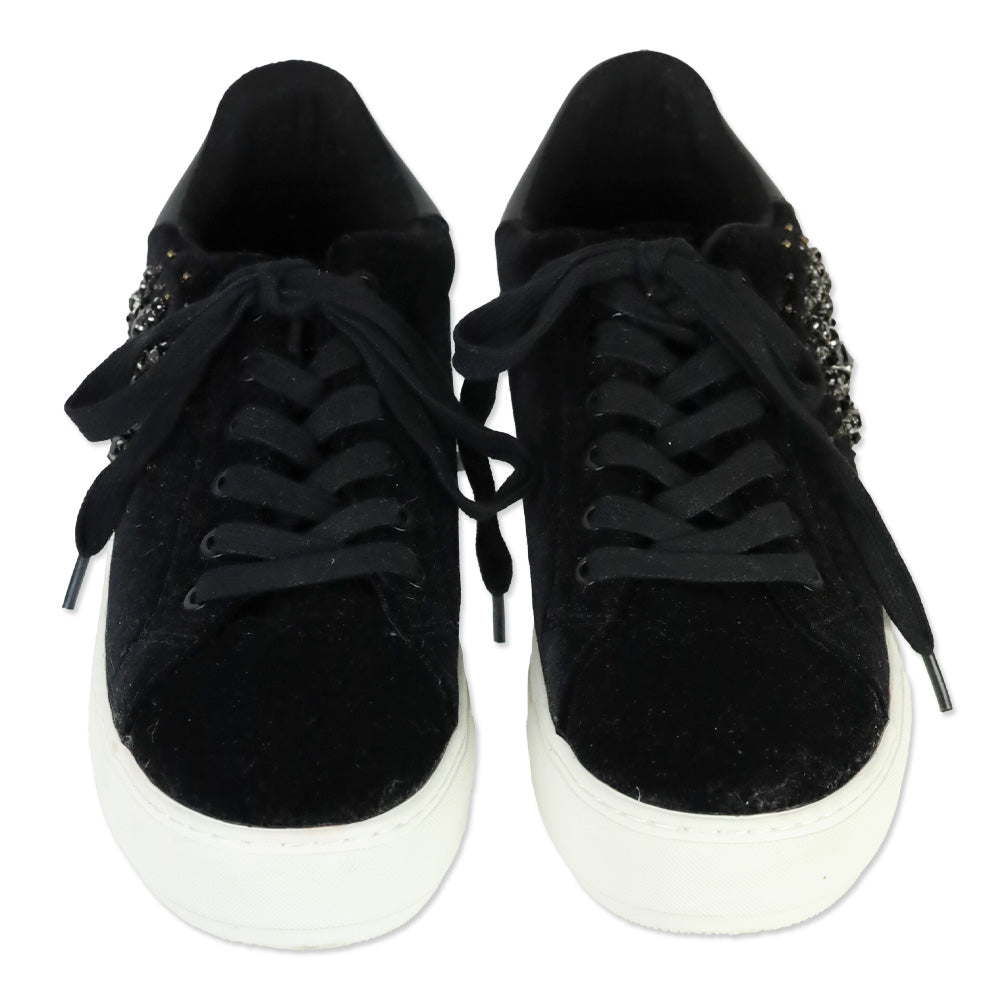 Kurt Geiger London Black Suede Black Laney Eye Sneaker