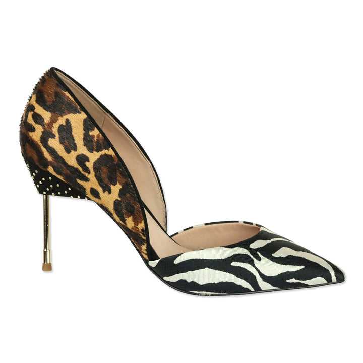 Kurt Geiger London Mixed Animal Print Calf Hair Bond 90 D'Orsay Pump