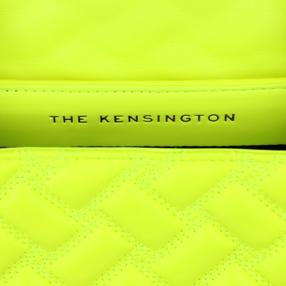 Kurt Geiger Neon Yellow Quilted Medium Kensington Drench Bag