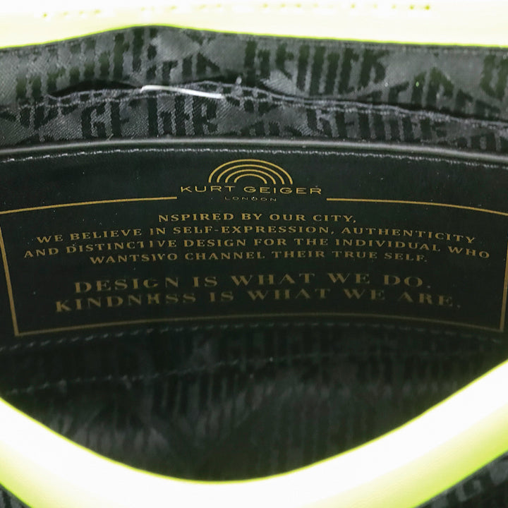 Kurt Geiger Neon Yellow Quilted Medium Kensington Drench Bag