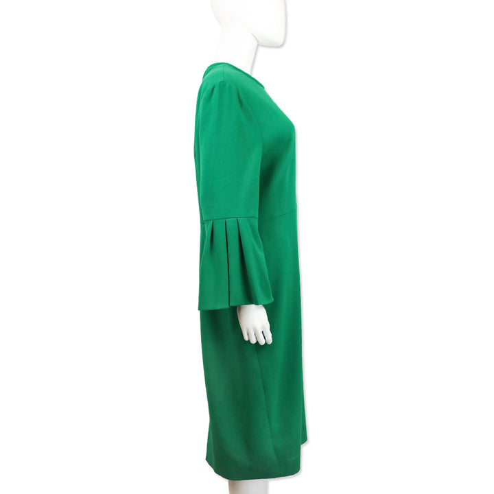 L.K. Bennett Green Doris Bell Sleeve Midi Dress