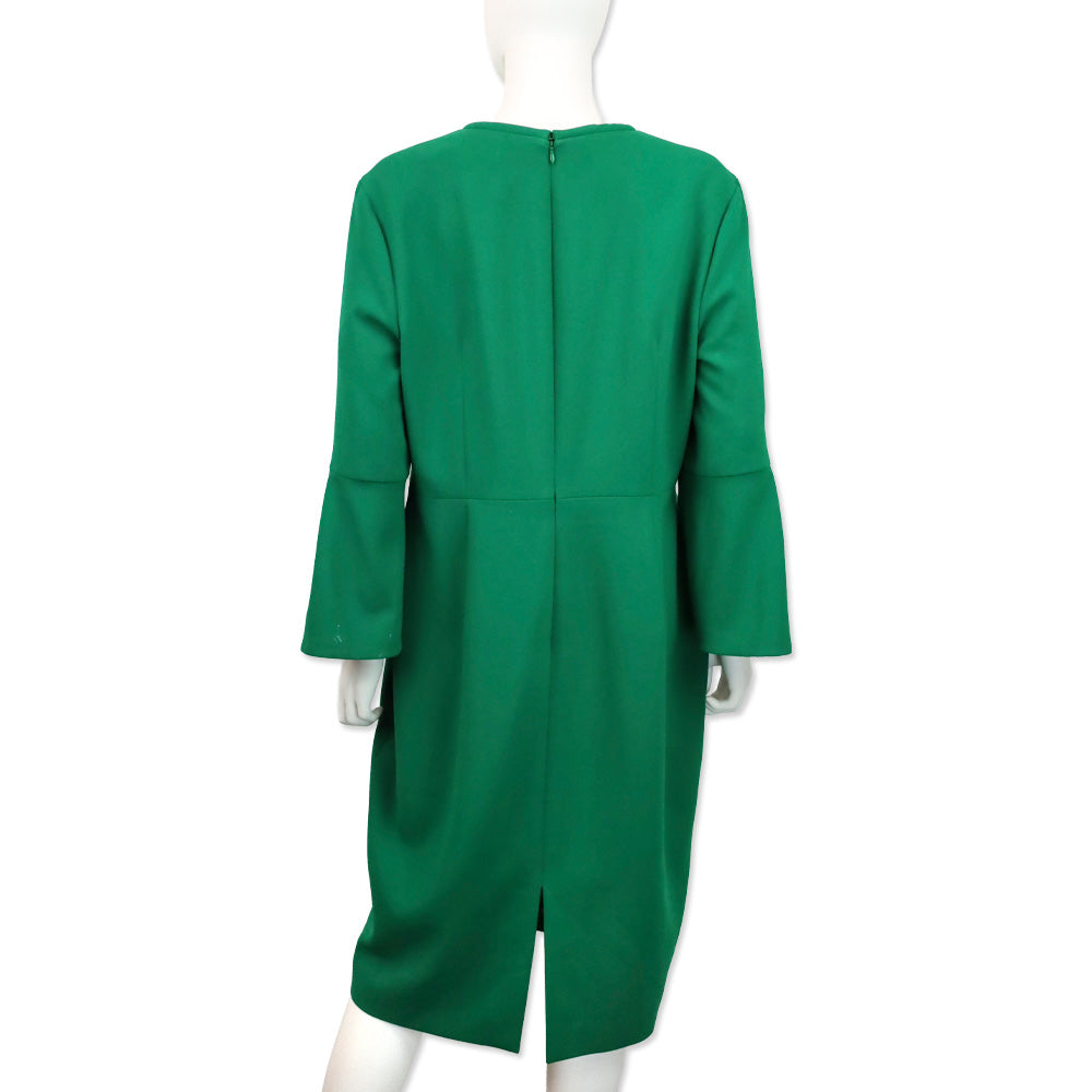 L.K. Bennett Green Doris Bell Sleeve Midi Dress
