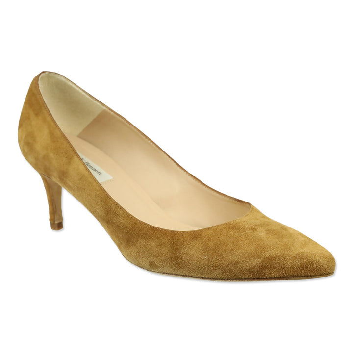 L.K. Bennett Tan Suede Elma Pumps