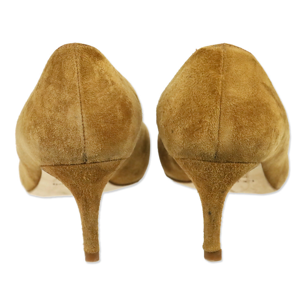 L.K. Bennett Tan Suede Elma Pumps