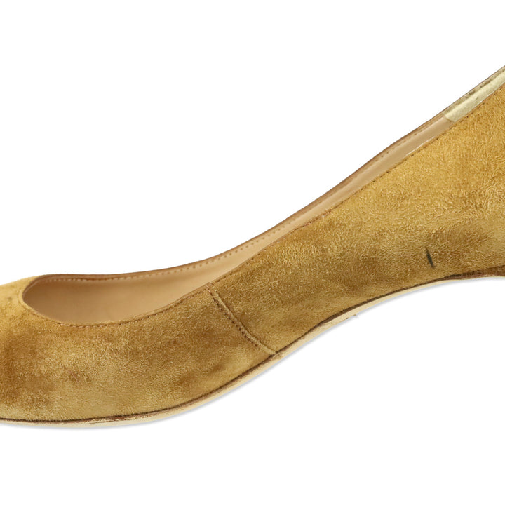 L.K. Bennett Tan Suede Elma Pumps