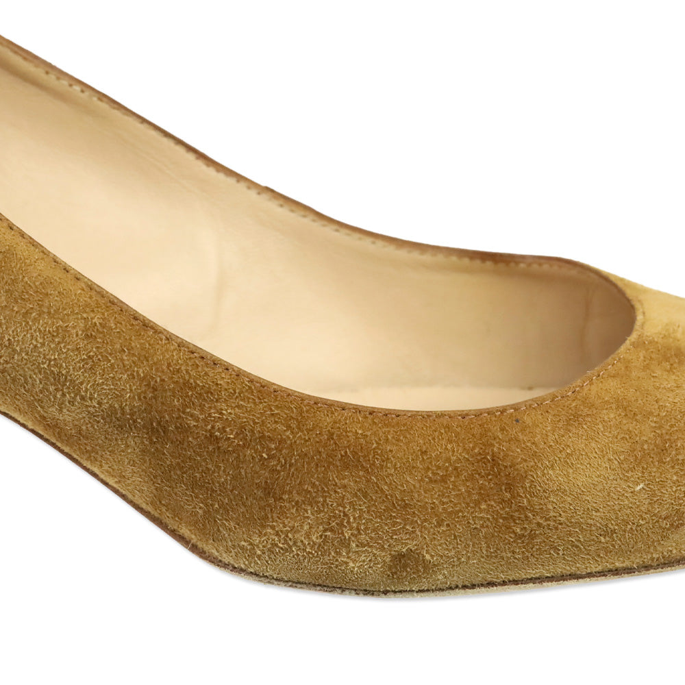 L.K. Bennett Tan Suede Elma Pumps
