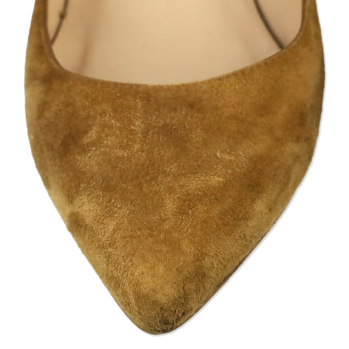 L.K. Bennett Tan Suede Elma Pumps