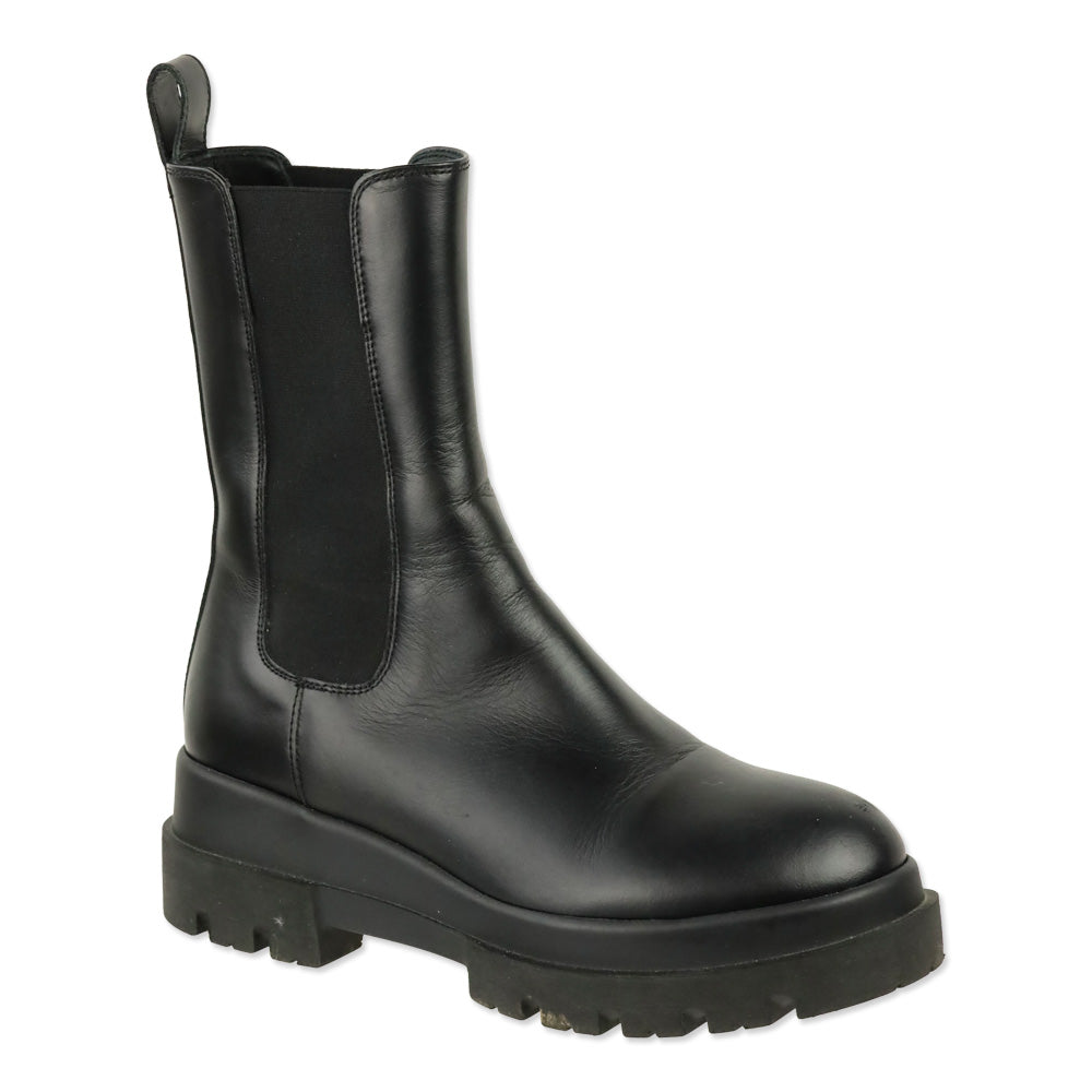 LA Canadienne Black Leather Braydon Boot