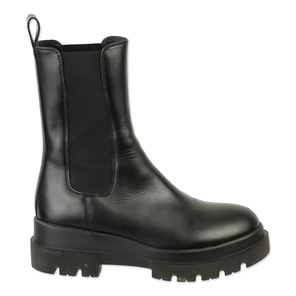 LA Canadienne Black Leather Braydon Boot