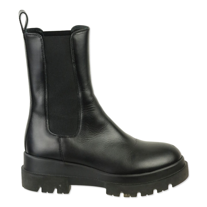 LA Canadienne Black Leather Braydon Boot