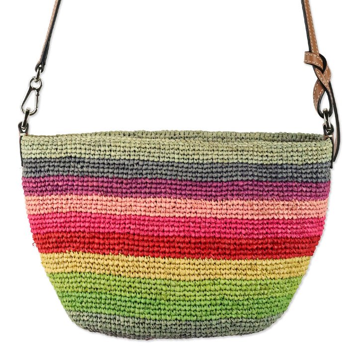 LOEWE x Paula's Ibiza Rainbow Raffia Clutch Crossbody Bag