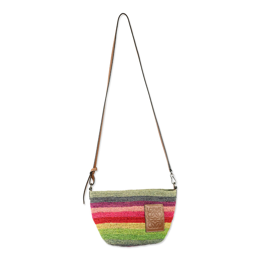 LOEWE x Paula's Ibiza Rainbow Raffia Clutch Crossbody Bag