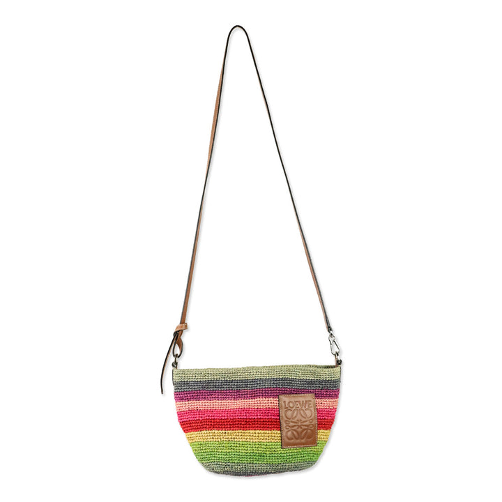LOEWE x Paula's Ibiza Rainbow Raffia Clutch Crossbody Bag