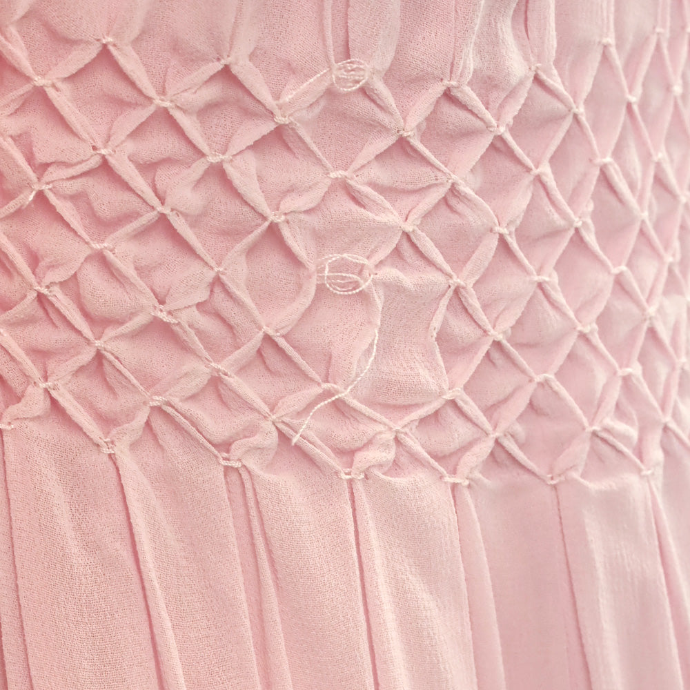 LOVESHACKFANCY Orchard Ice Belinda Smocked A-Line Button-down Mini Dress