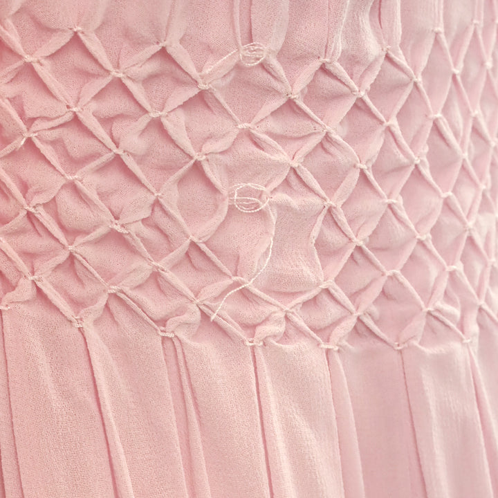 LOVESHACKFANCY Orchard Ice Belinda Smocked A-Line Button-down Mini Dress