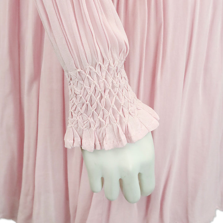 LOVESHACKFANCY Orchard Ice Belinda Smocked A-Line Button-down Mini Dress