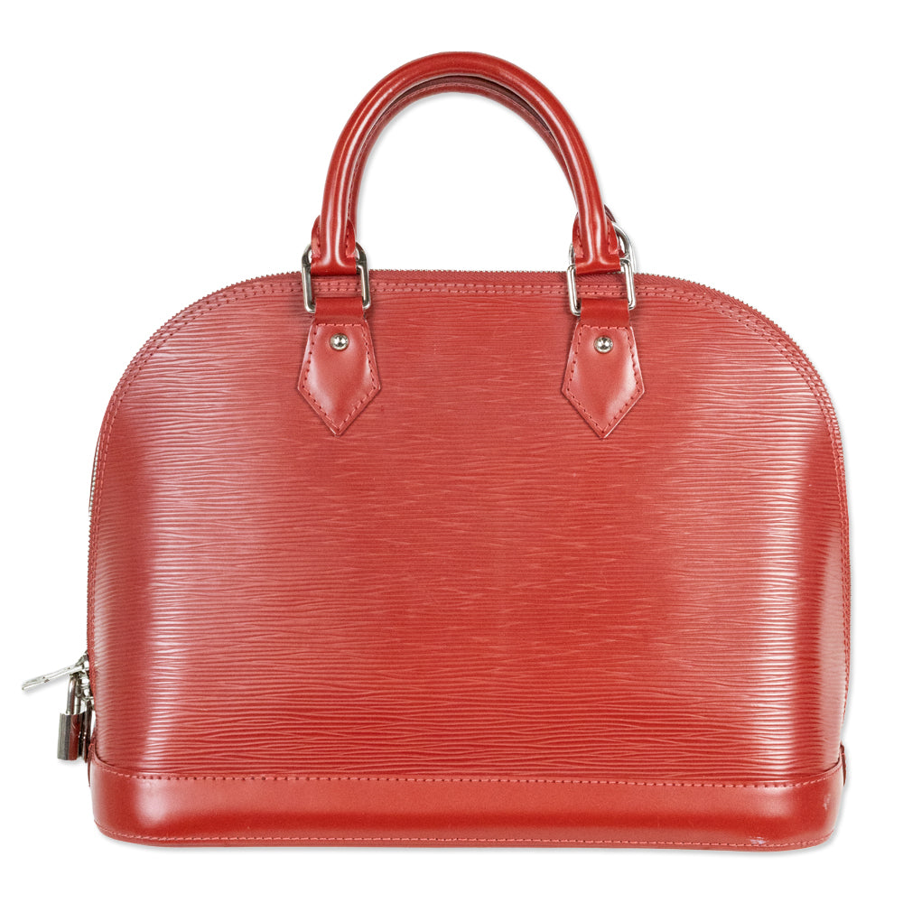 Louis Vuitton Red Epi Leather Alma PM Handbag