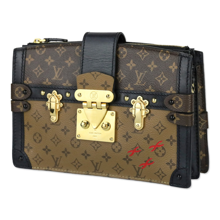 LV Monogram Canvas Reverse Trunk Clutch Bag