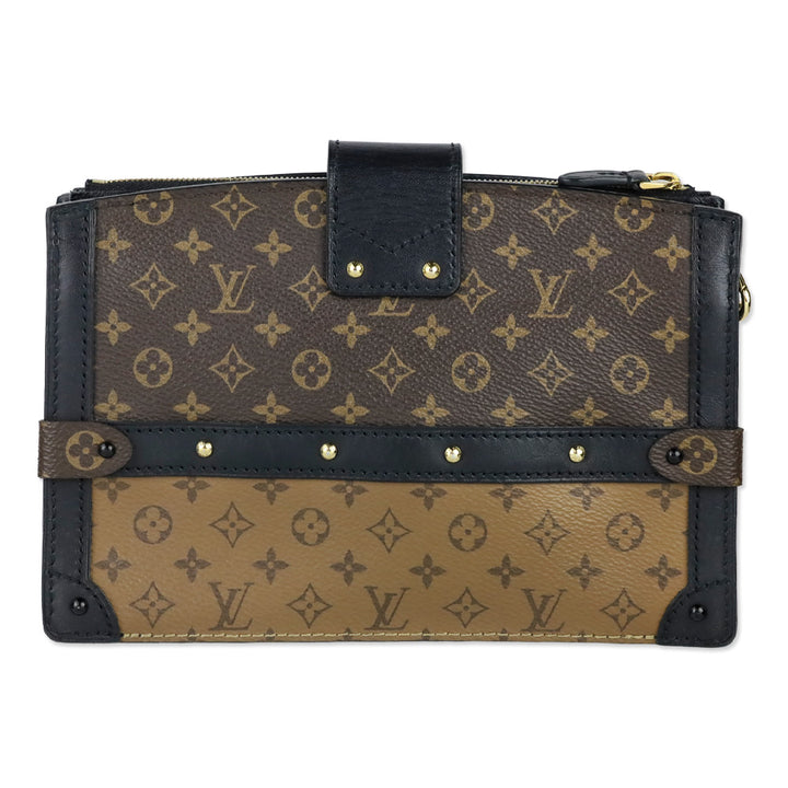 LV Monogram Canvas Reverse Trunk Clutch Bag