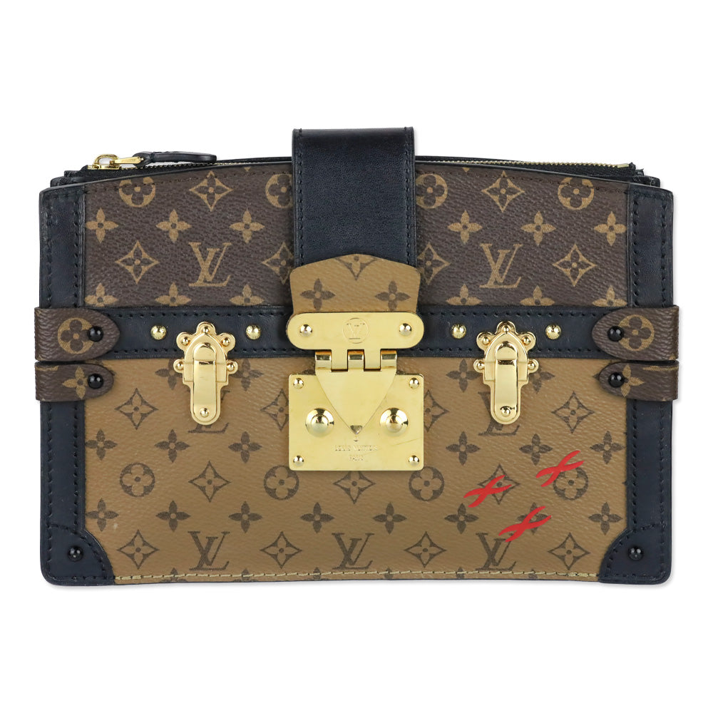 LV Monogram Canvas Reverse Trunk Clutch Bag