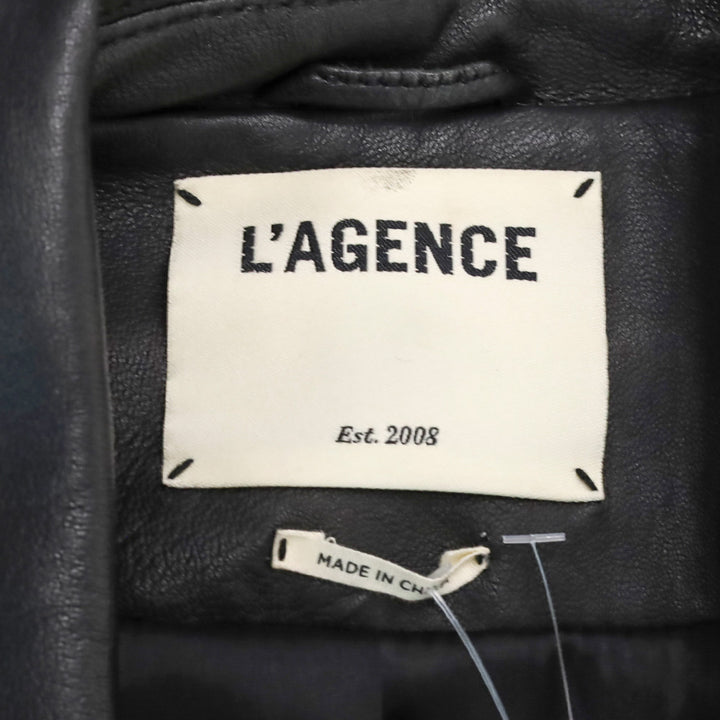 L'Agence Mercer Black Leather Motorcycle Jacket