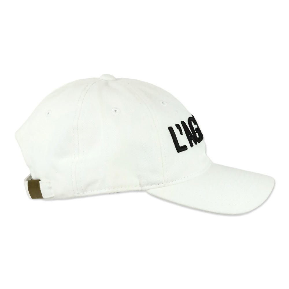 L'Agence White Logo Baseball Cap