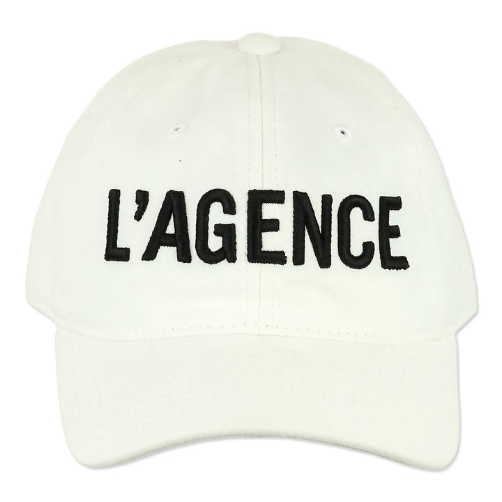 L'Agence White Logo Baseball Cap