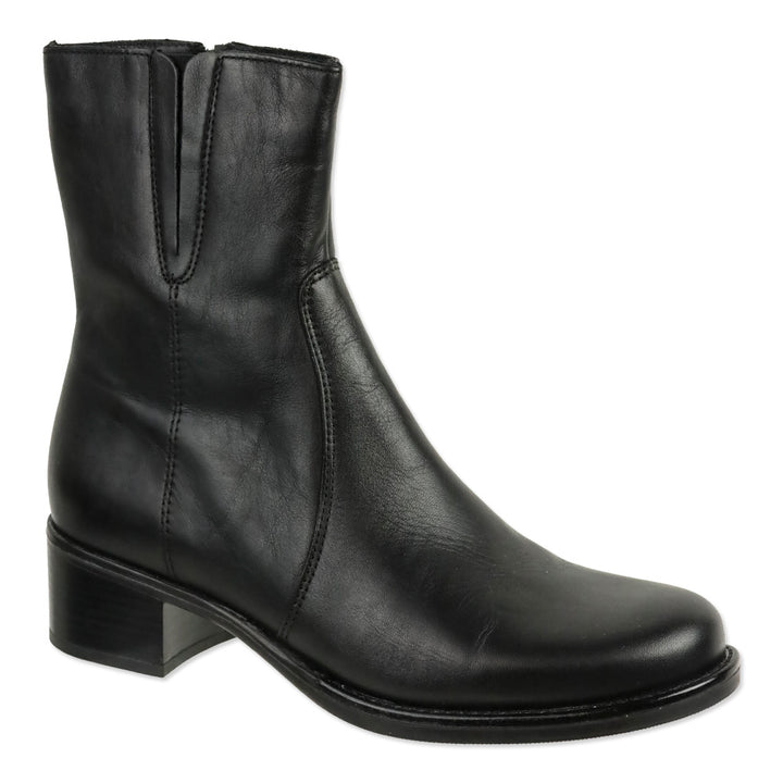 La Canadienne Black Leather Perla Ankle Boots