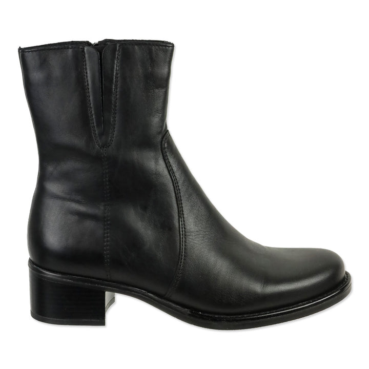 La Canadienne Black Leather Perla Ankle Boots