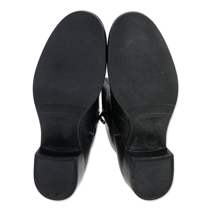 La Canadienne Black Leather Perla Ankle Boots