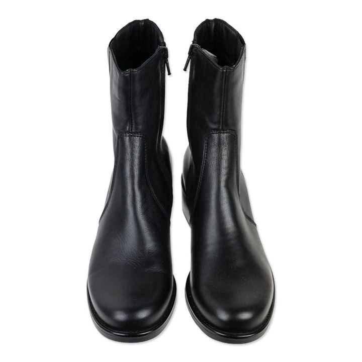 La Canadienne Black Leather Perla Ankle Boots