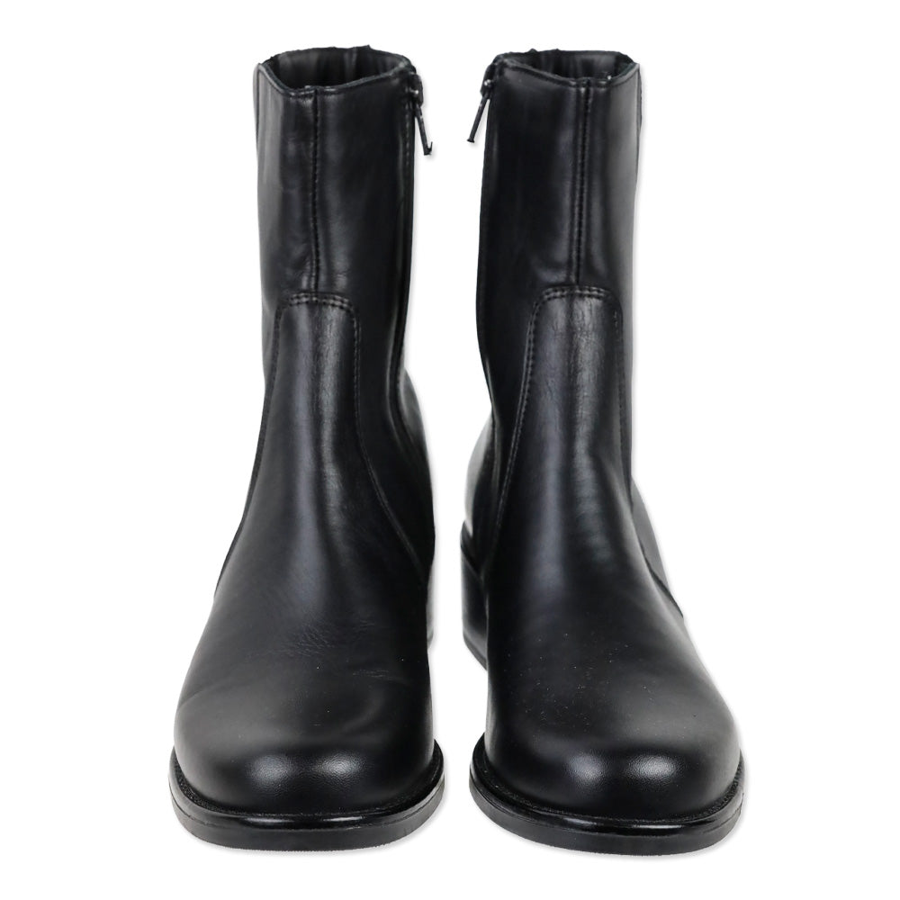 La Canadienne Black Leather Perla Ankle Boots