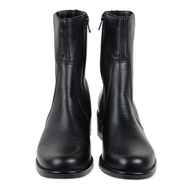 La Canadienne Black Leather Perla Ankle Boots