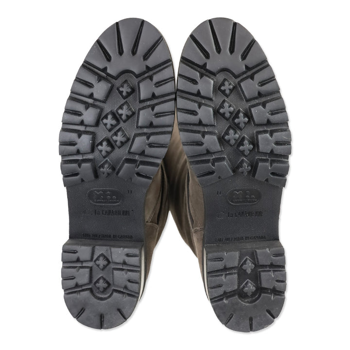 La Canadienne Charlene Brown London Oiled Suede Pull On Tall Engineer Boot