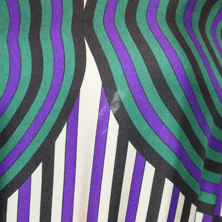 La DoubleJ Editions with Mantero Long Sleeve Button Front Line Pattern Maxi Dress