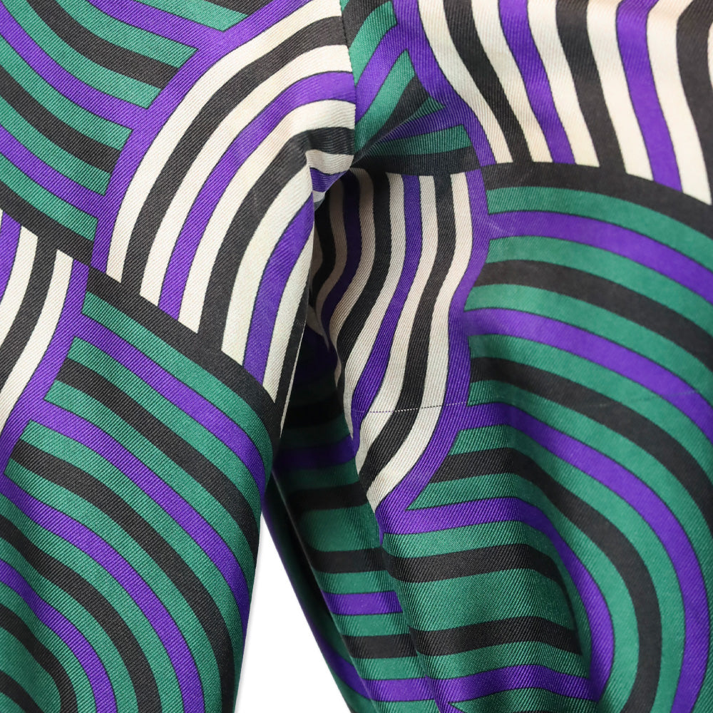 La DoubleJ Editions with Mantero Long Sleeve Button Front Line Pattern Maxi Dress