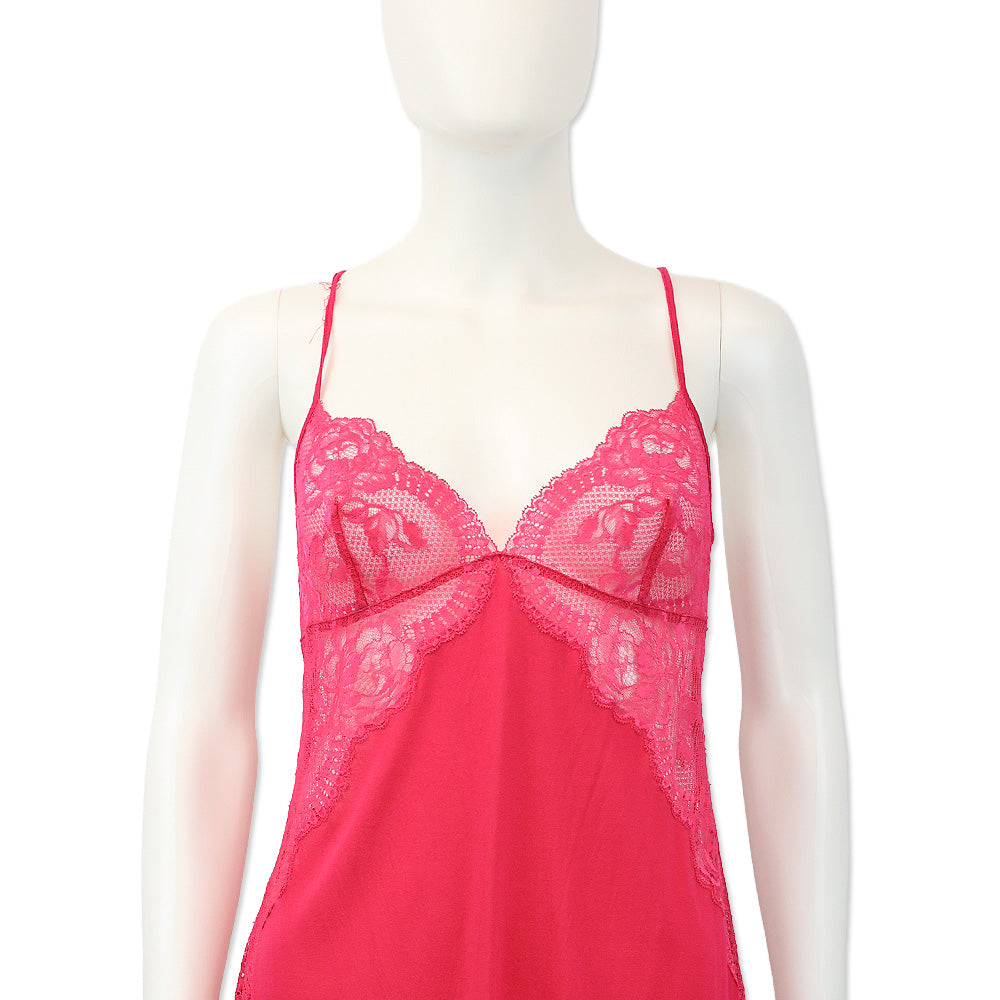 La Perla Hot Pink Modal Lace Dress