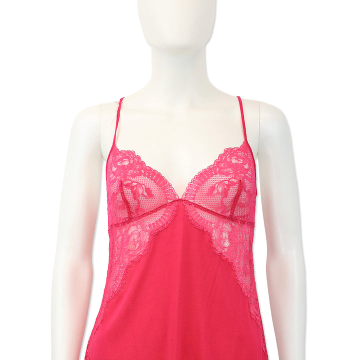 La Perla Hot Pink Modal Lace Dress