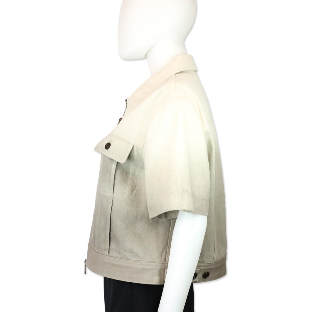 Lafayette 148 Hickory Multi Dip Dye Denim Jacket
