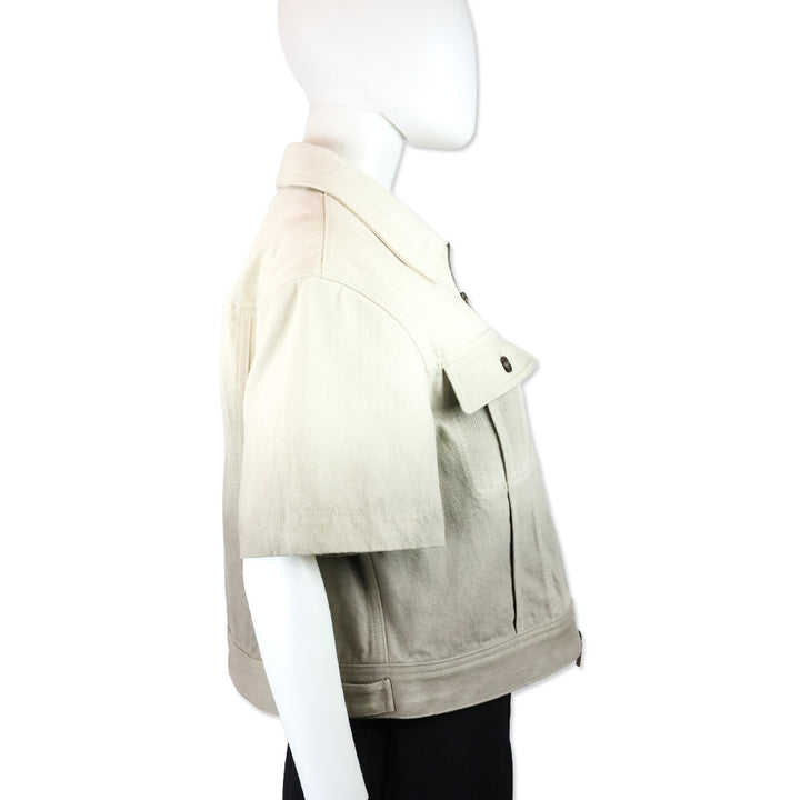 Lafayette 148 Hickory Multi Dip Dye Denim Jacket