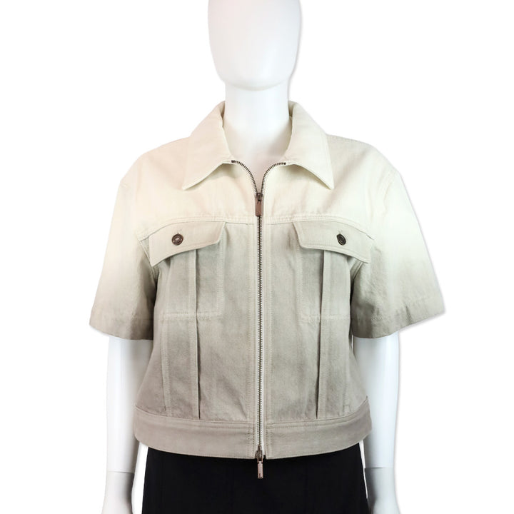 Lafayette 148 Hickory Multi Dip Dye Denim Jacket