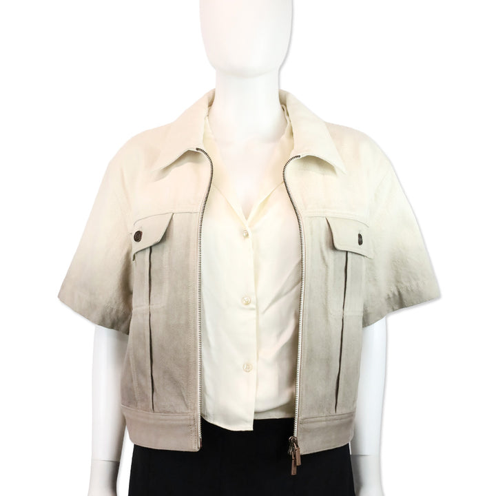 Lafayette 148 Hickory Multi Dip Dye Denim Jacket
