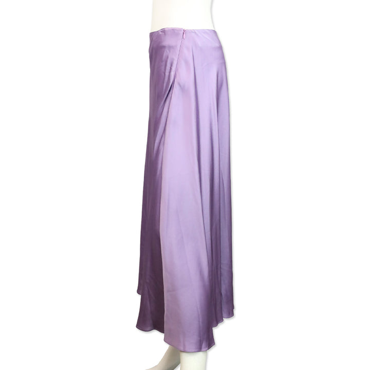 Lafayette 148 Lavender Satin Midi Skirt