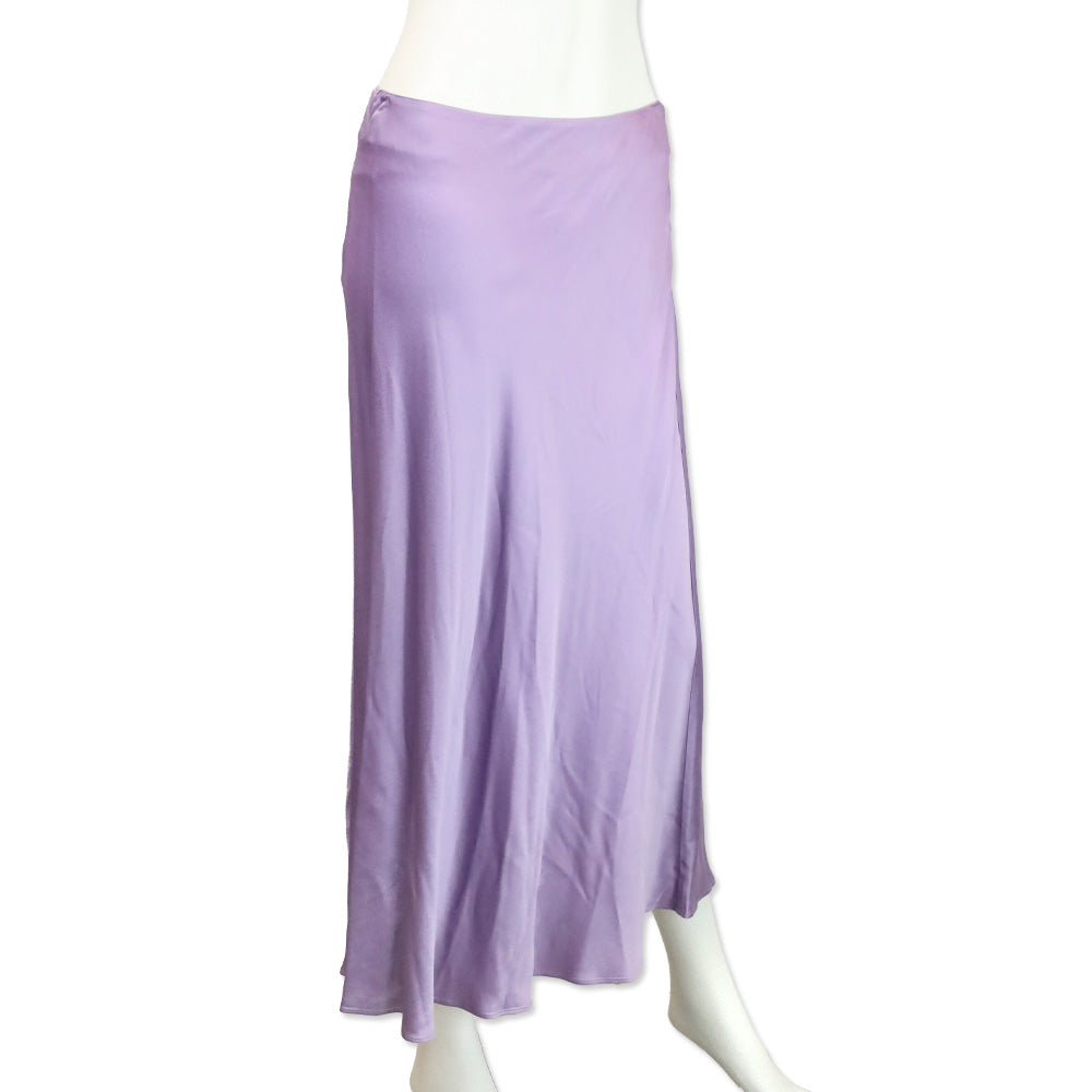 Lafayette 148 Lavender Satin Midi Skirt