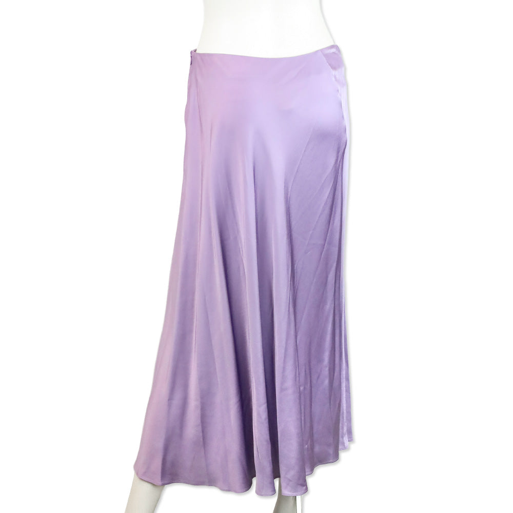 Lafayette 148 Lavender Satin Midi Skirt