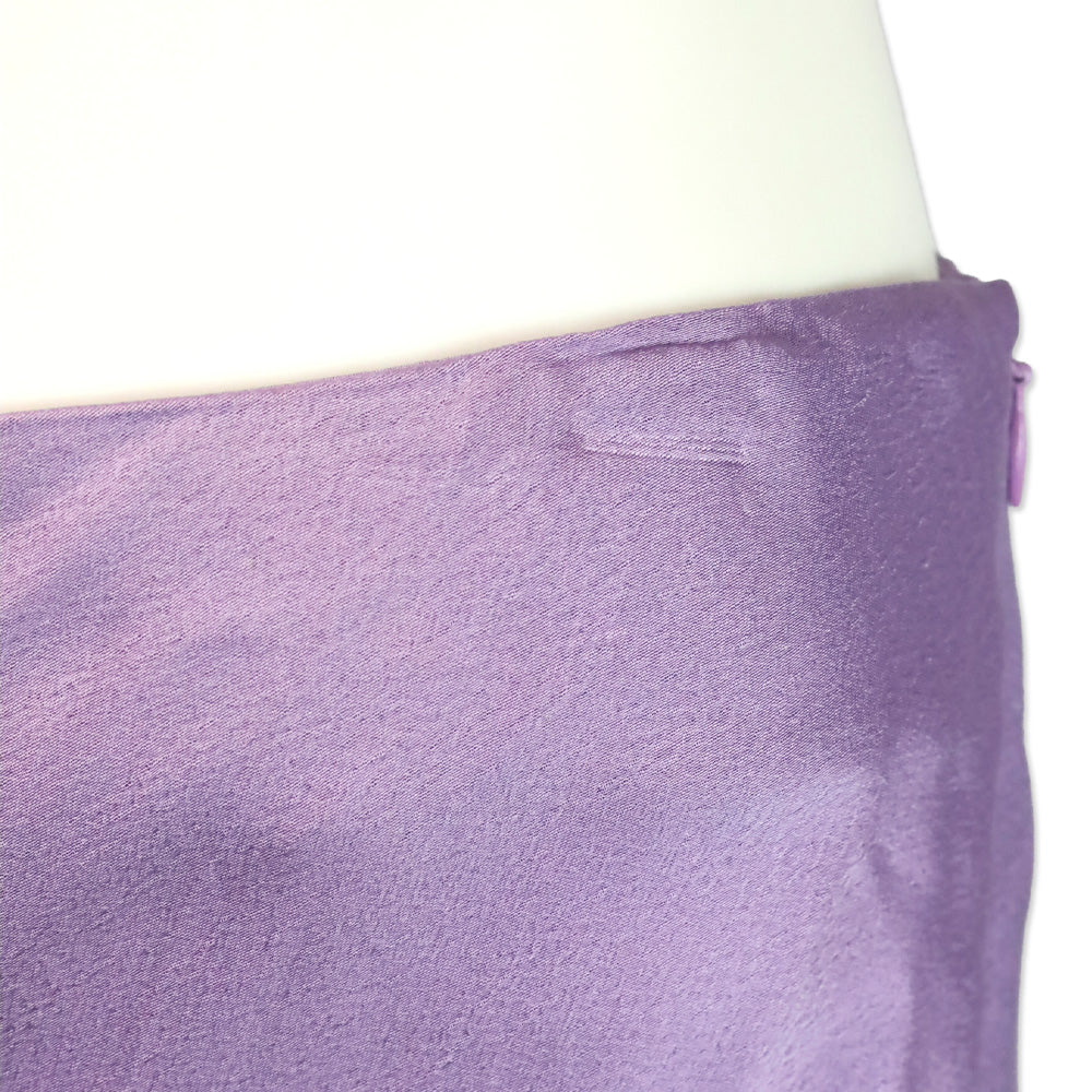 Lafayette 148 Lavender Satin Midi Skirt