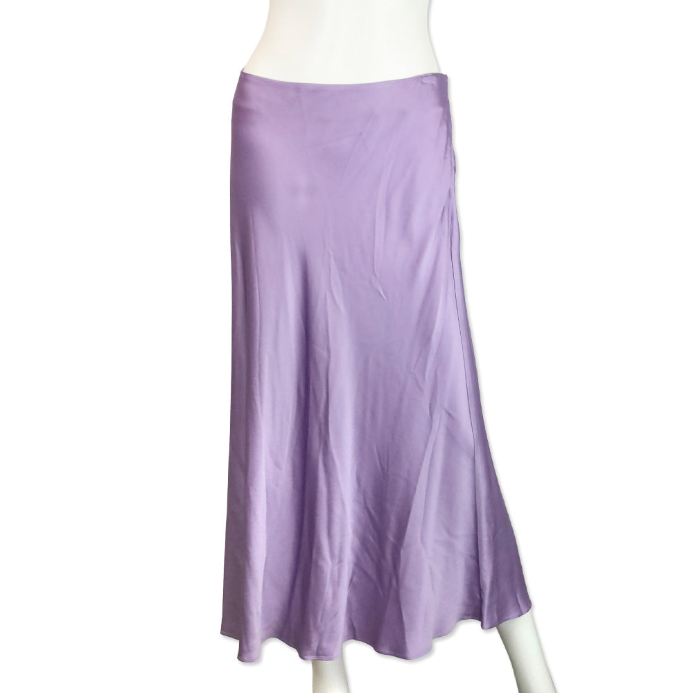 Lafayette 148 Lavender Satin Midi Skirt